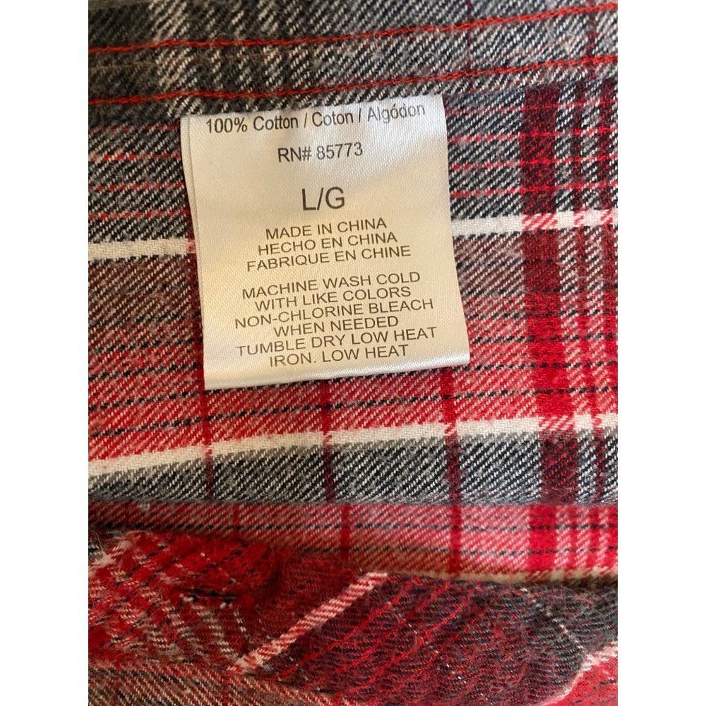 O'Neill Plaid Flannel Shirt Size L 90s Long Sleeve Grunge‎ Surf Skateboard Cali - Picture 8 of 16